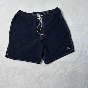 Quiksilver black swim shorts with white stitching L #swimwear #surf